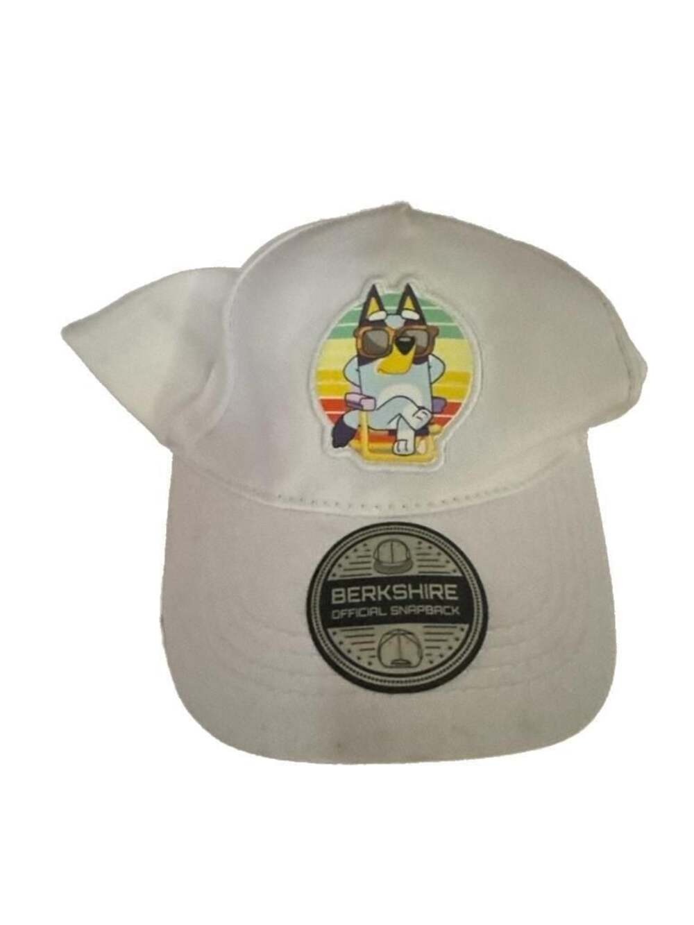 Bluey Bandit Heeler Rad Dad White Baseball Snapback Hat
